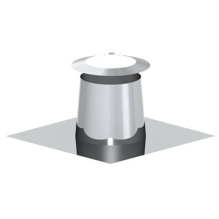 Ø 180 mm - Dachdurchführung Edelstahl 0° inkl. Wetterkragen