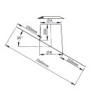 Ø 200 mm - Dachdurchführung  26° - 35° mit Bleirand inkl. Wetterkragen