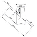 Ø 180 mm - Dachdurchführung  36° - 45° mit Bleirand inkl. Wetterkragen