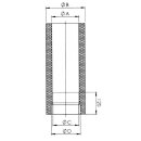 Ø 200 mm Schornstein - Wanddurchführung 500 mm kürzbar mit Wandfutter