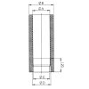 Ø 200 mm Schornstein - Wanddurchführung 500 mm kürzbar mit Wandfutter