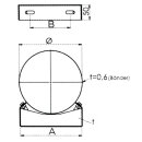 Ø 180 mm Schornstein - Wandhalterung starr 50 mm