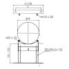 Ø 250 mm Schornstein - Wandhalterung verstellbar 150 - 250 mm