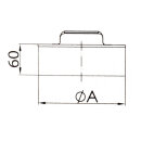 Ø 180 mm Schornstein - Verschlussdeckel für T-Stück 90°