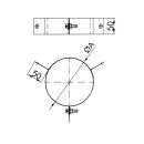Ø 200 mm Schornstein - Abspannschelle 3-Punkt