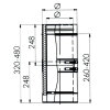 Ø 200 mm Schornstein - Schiebelement 320-480 mm