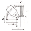 Ø 180 mm Schornstein - Winkel 90°