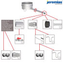 Jeremias EW-FU Kondensatschale mit Ablauf 250 mm, 1/2" Nippel, Ø 120 mm