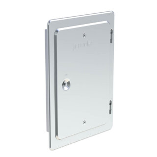 Jeremias EW-FU Edelstahlkamintür 300 x 200 mm, ohne Bohrungen, mit 4 Laschen