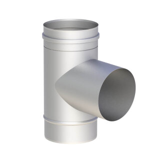 Jeremias EW-FU T-Anschluss 87° direkt reduziert (handgeschweißt) Ø 130 mm auf Ø 100 mm, 0,6mm