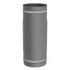 EWPV Pelletofenrohr DN 80, 146 mm Längenelement, beide Seiten eingezogen - Gussgrau