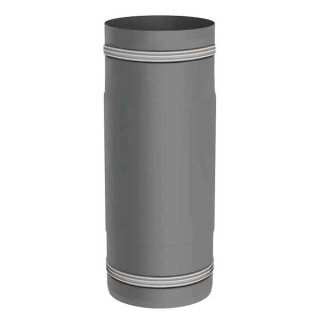 EWPV Pelletofenrohr DN 100, 250 mm Längenelement, beide Seiten eingezogen - Gussgrau
