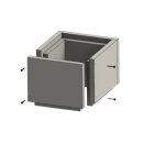 Schachtelement 250 mm lose-verschraubt 330 x 330 mm