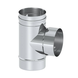 EW Schornstein - Anschluss T-Stück 90° mit Wandfutter Ø 180 mm