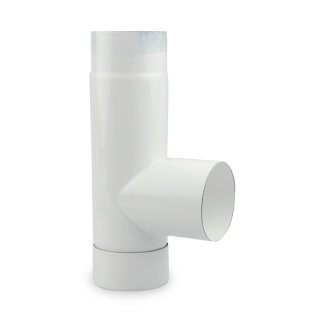 Ø 100 mm Ofenrohr Kapselknie emailliert Weiß