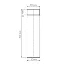 Ø 100 mm Ofenrohr Längenelement 750 mm emailliert Weiß