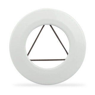 Ø 100 mm Ofenrohr Wandrosette mit Spannfeder emailliert Weiß