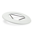 Ø 100 mm Ofenrohr Wandrosette mit Spannfeder emailliert Weiß