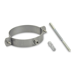 Ø 100 mm Rohrschelle mit Stockschraube und Dübel unlackiert