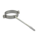 Ø 100 mm Rohrschelle mit Stockschraube und Dübel unlackiert