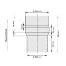 Ofenrohr Erweiterung 200 mm > 250 mm Schwarz