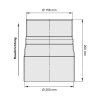 Ofenrohr Reduzierung 200 mm > 160 mm Schwarz