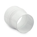 Ofenrohr Erweiterung Ø 100 mm > Ø 120 mm emailliert Weiß