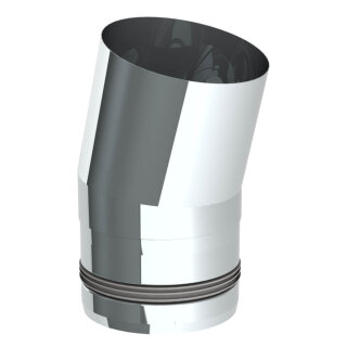 Ø 100 mm Pelletofenrohr 15° Bogen Edelstahl