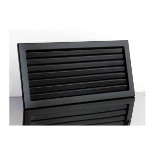 Lüftungsgitter mit festen Lamellen Schwarz 450 x 170 mm