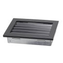 Lüftungsgitter mit festen Lamellen Schwarz 450 x 170 mm