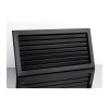 Lüftungsgitter mit festen Lamellen Schwarz 450 x 170 mm