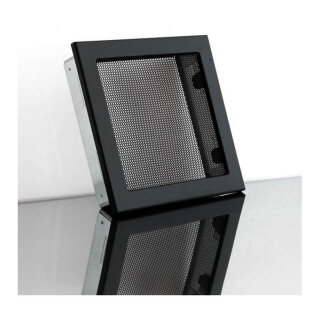 Lüftungsgitter mit Metallgaze Schwarz 220 x 220 mm