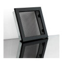 Lüftungsgitter mit Metallgaze Schwarz 220 x 220 mm