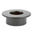Pelletofenrohr Erweiterung mit Rosette Ø 100 mm > Ø 130 mm emailliert Grau