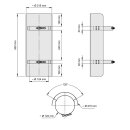 Ø 120 mm Ofenrohr Strahlungsschutz 50 cm Gussgrau