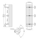 Ø 150 mm Ofenrohr Strahlungsschutz 100 cm Gussgrau