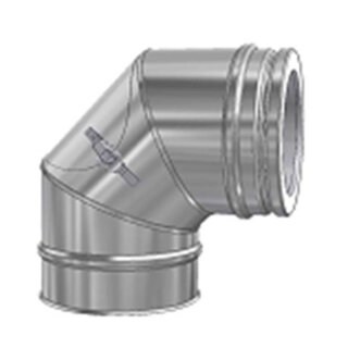 Ø 80 mm Schiedel ICS Bogen 90° mit Reinigungsöffnung flach
