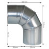 Ø 100 mm Verstellbarer Bogen für Lüftungsrohr