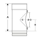 Ø 130 mm Schiedel Prima Plus T-Stück für Anschluss 90°
