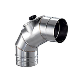 Ø 200 mm Schiedel Prima Plus Bogen 90° mit Revisionsverschluss für Öl und Gas