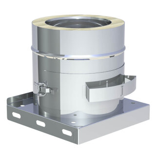 Ø 150 mm Jeremias DW FU Grundplatte mit herausnehmbaren Rußtopf Hochglanz