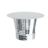 Ø 115 mm Regenhaube mit Funkenschutzgitter Hochglanz