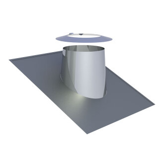 Ø 130 mm Jeremias DW FU / DW Silver Dachdurchführung mit Wetterkragen 16° - 25° Hochglanz