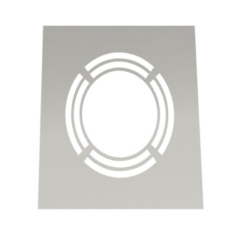 Ø 150 mm Jeremias DW FU / DW Silver Wand- und Deckenblende für Hinterlüftung einteilig 1° - 65° Hochglanz