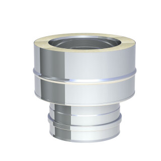 Ø 150 mm Jeremias Übergang EW FU - DW FU mit Muffe Hochglanz