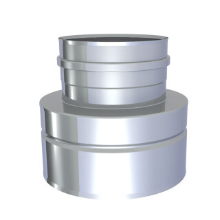 Ø 115 mm Jeremias Übergang DW FU - EW FU mit Muffe Hochglanz