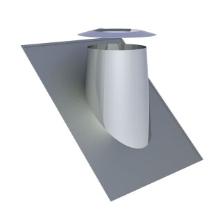 Ø 160 mm Jeremias DW FU / DW Silver Dachdurchführung mit Wetterkragen 36° - 45° Hochglanz