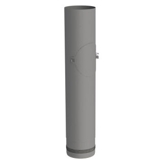 Ø 100 mm Pelletofenrohr 500 mm Längenelement mit Reinigungstür Grau