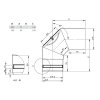 Ø 100 mm Pelletofenrohr 90° Bogen mit Reinigungstür dreiteilig Edelstahl