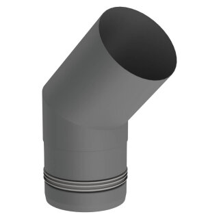 Ø 80 mm Pelletofenrohr 45° Bogen Grau